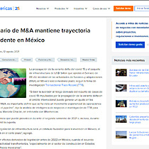 Escenario de M&A mantiene trayectoria ascendente en Mxico